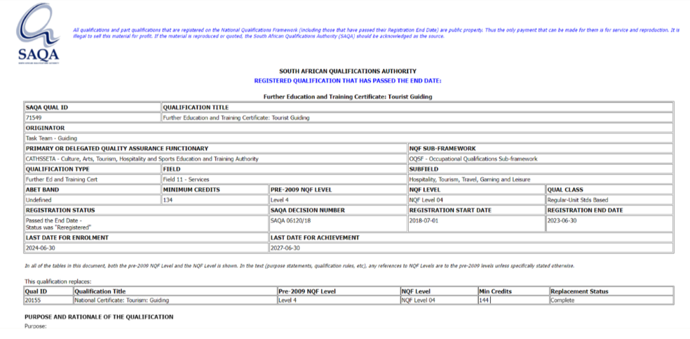 Confirmation of expiry